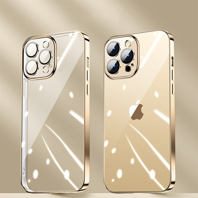 iPhone Series Transparent Plating Camera Protection Case