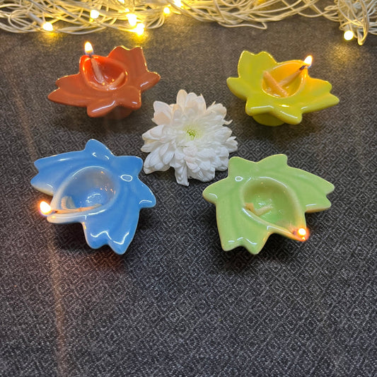 Morwee 3" inches Ceramics Diya's set of 12