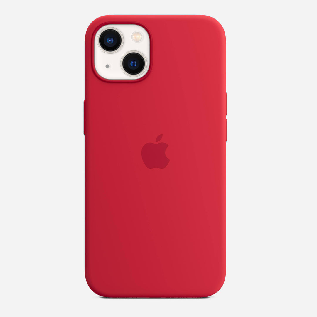 Matte Liquid Silicone Case for iPhone 11/12/13/14/15/16 & Pro – Red – Soft Touch, Shockproof Back Cover