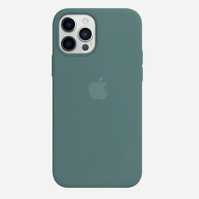 Matte Liquid Silicone Case for iPhone 11/12/13/14/15/16 & Pro β Midnight Green β Soft Touch, Shockproof Back Cover