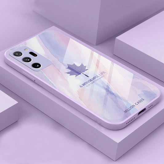 Galaxy Note 20 Ultra Watercolor Mapple Leaf Glass Case