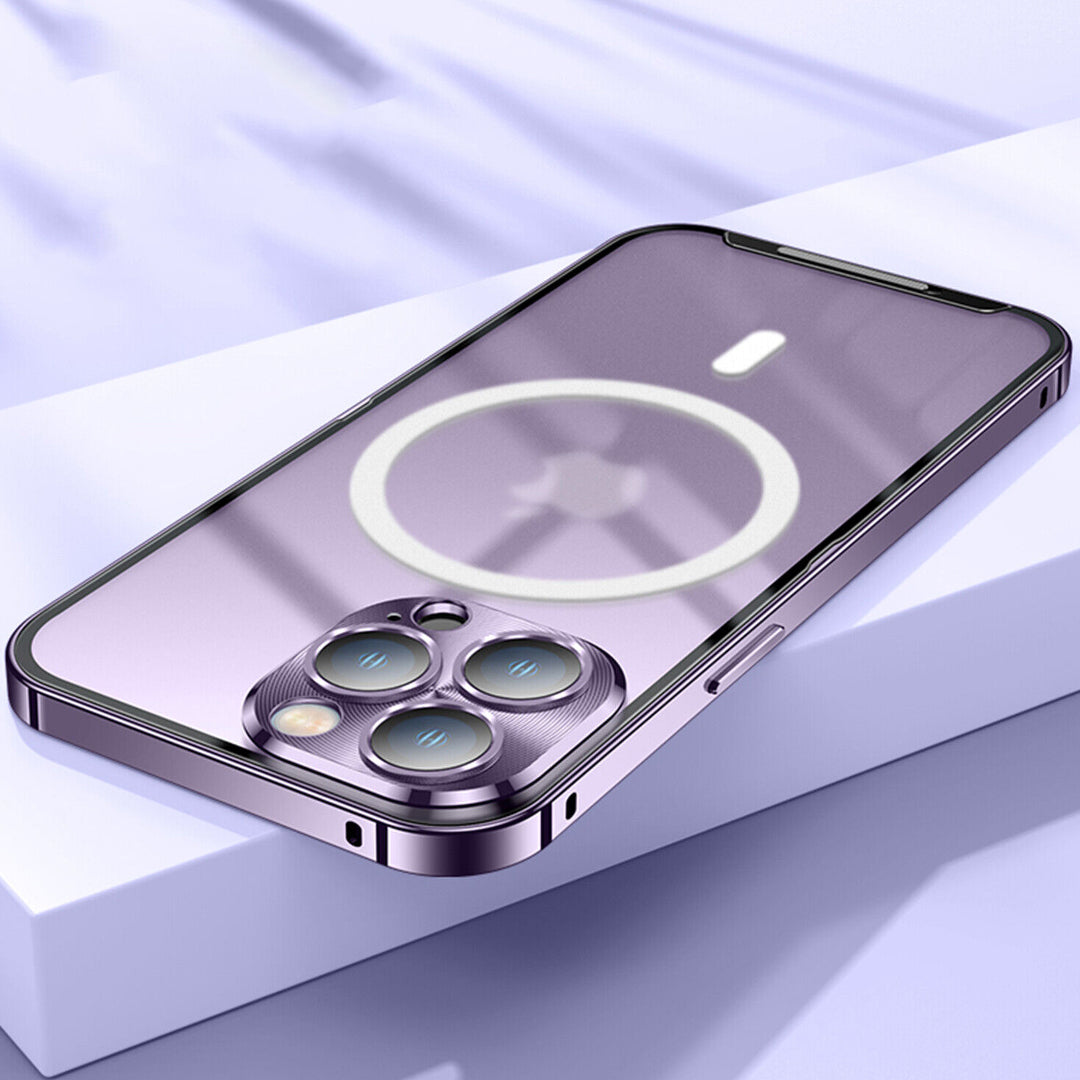 iPhone 14 Series Frosted Glass Magsafe Edition Magnetic Bumper Case