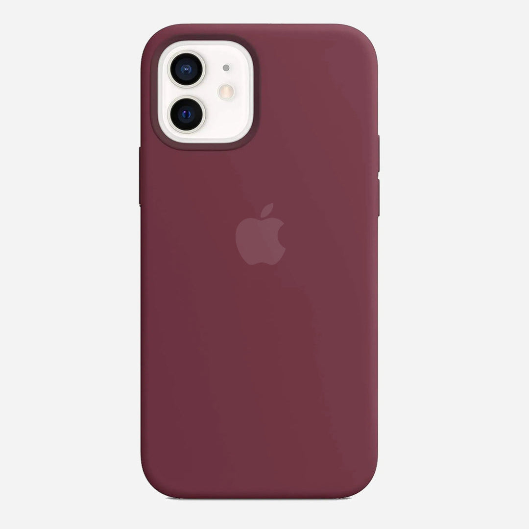 Matte Liquid Silicone Case for iPhone 11/12/13/14/15/16 & Pro – Wine – Soft Touch, Shockproof Back Cover