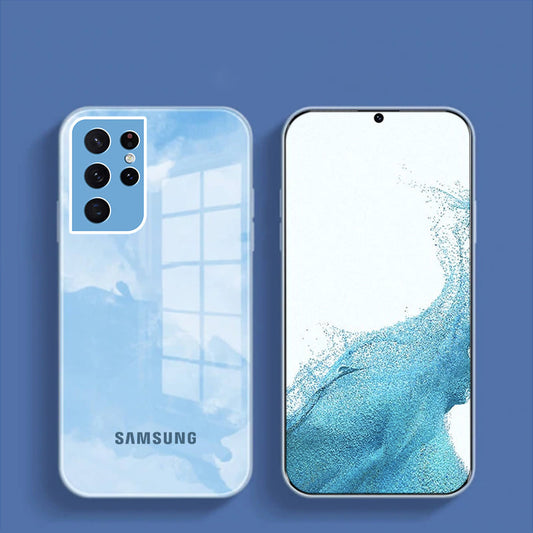 Galaxy S21 Ultra Colorful Wave Glass Phone Case