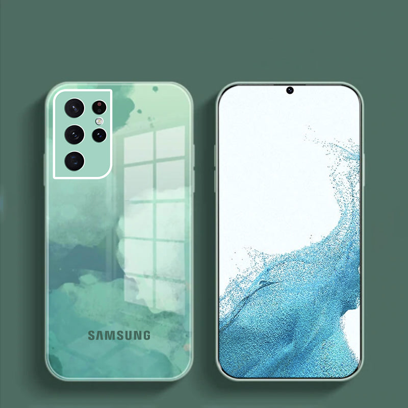 Galaxy S21 Ultra Colorful Wave Glass Phone Case