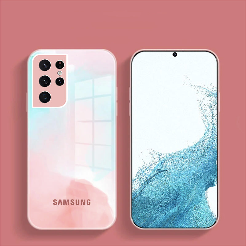 Galaxy S21 Ultra Colorful Wave Glass Phone Case