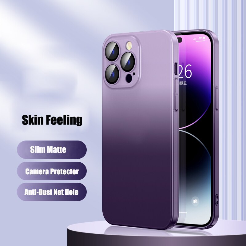 iPhone Series - Frosted Matte Gradient Back Case