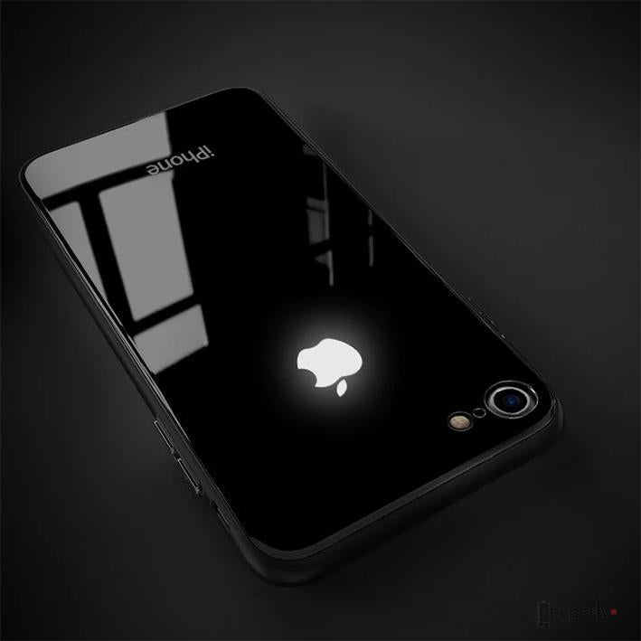 iPhone 8 LED Logo Glass Back Case