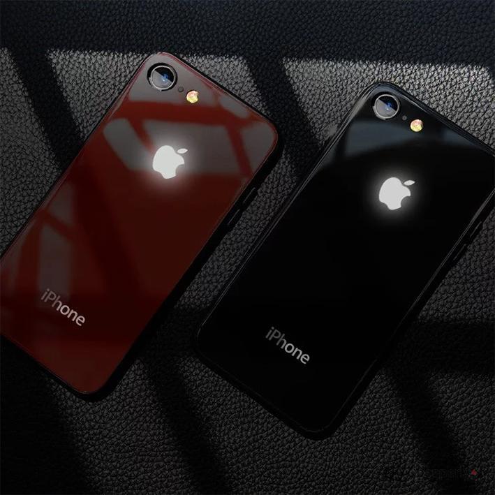 iPhone 8 LED Logo Glass Back Case