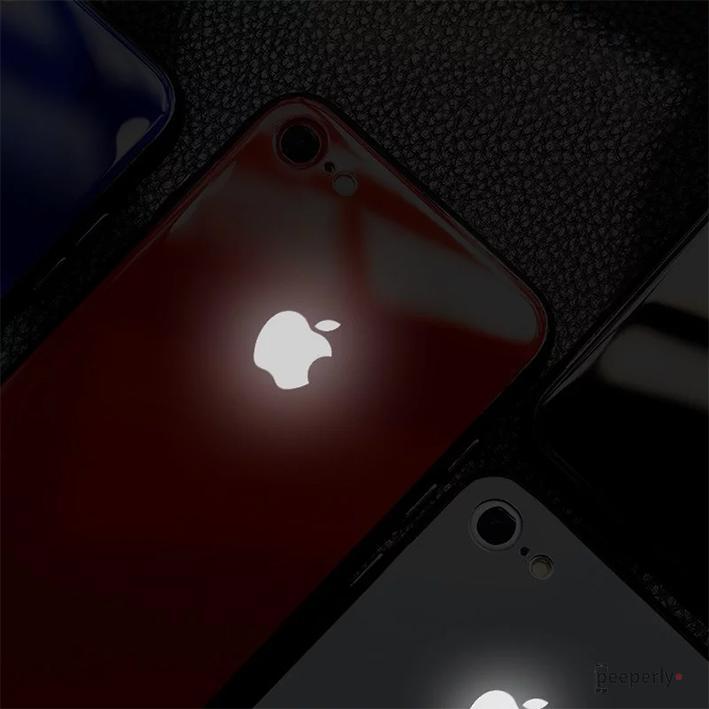 iPhone 8 LED Logo Glass Back Case