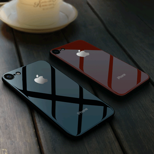 iPhone 8 LED Logo Glass Back Case