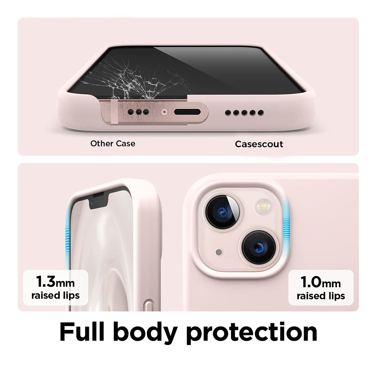 Matte Liquid Silicone Case for iPhone 13/14/15/16 & Pro – Lovely Pink – Soft Touch, Shockproof Back Cover