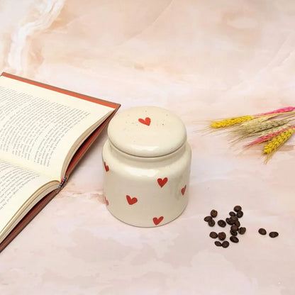 Morwee White Heart Jar