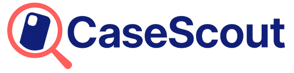CaseScout logo with magnifying glass and phone icon on a white background