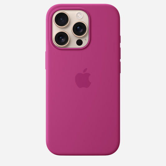 Matte Liquid Silicone Case for iPhone 11/12/13/14/15/16 & Pro – Fuchsia – Soft Touch, Shockproof Back Cover