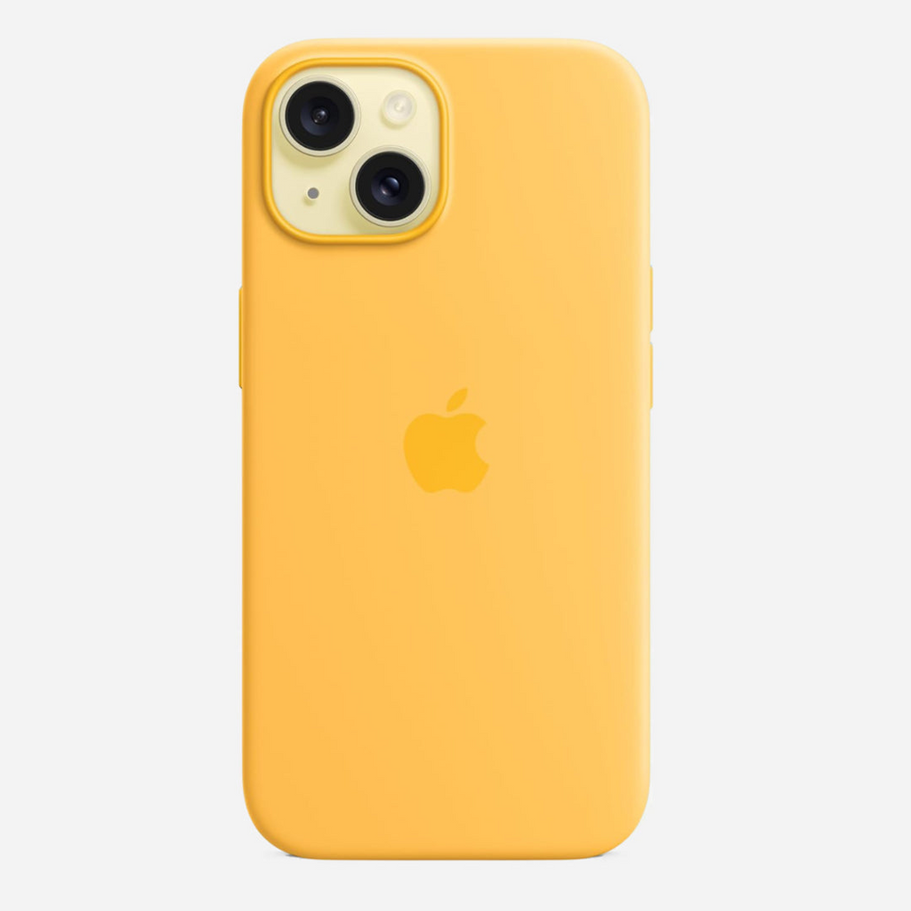 Yellow Matte Liquid Silicone Case for iPhone
