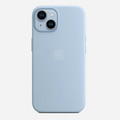 Light Blue Matte Liquid Silicone Case for iPhone