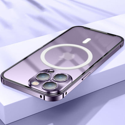 iPhone 14 Frosted Glass Magsafe Edition Magnetic Bumper Case