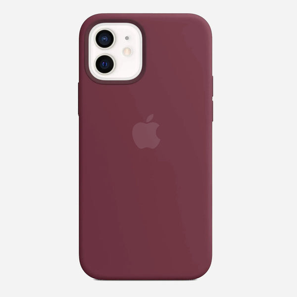 Matte Liquid Silicone Case for iPhone 11/12/13/14/15/16 & Pro – Wine – Soft Touch, Shockproof Back Cover