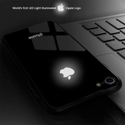 iPhone 8 LED Logo Glass Back Case