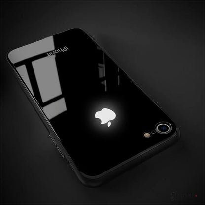 iPhone 8 LED Logo Glass Back Case