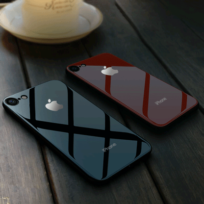 iPhone 8 LED Logo Glass Back Case