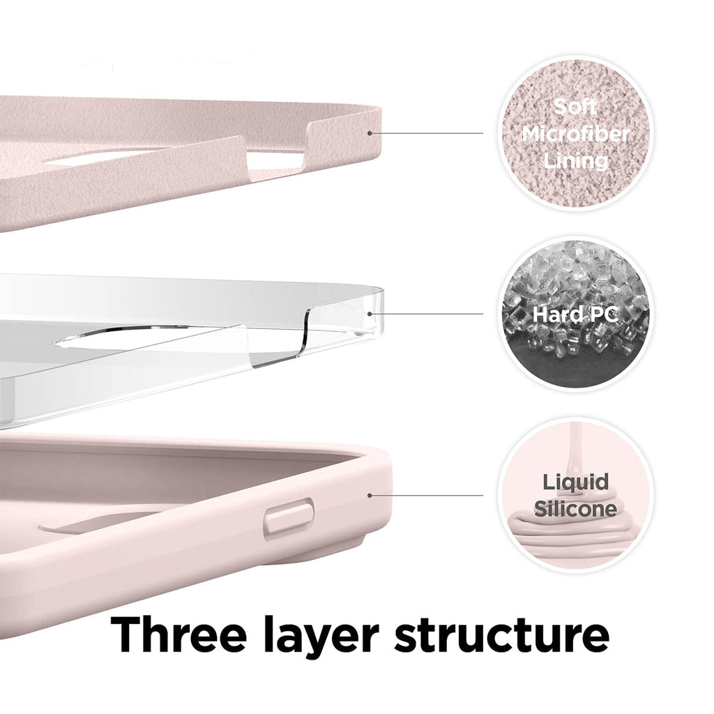 Lovely Pink Matte Liquid Silicone Case for iPhone